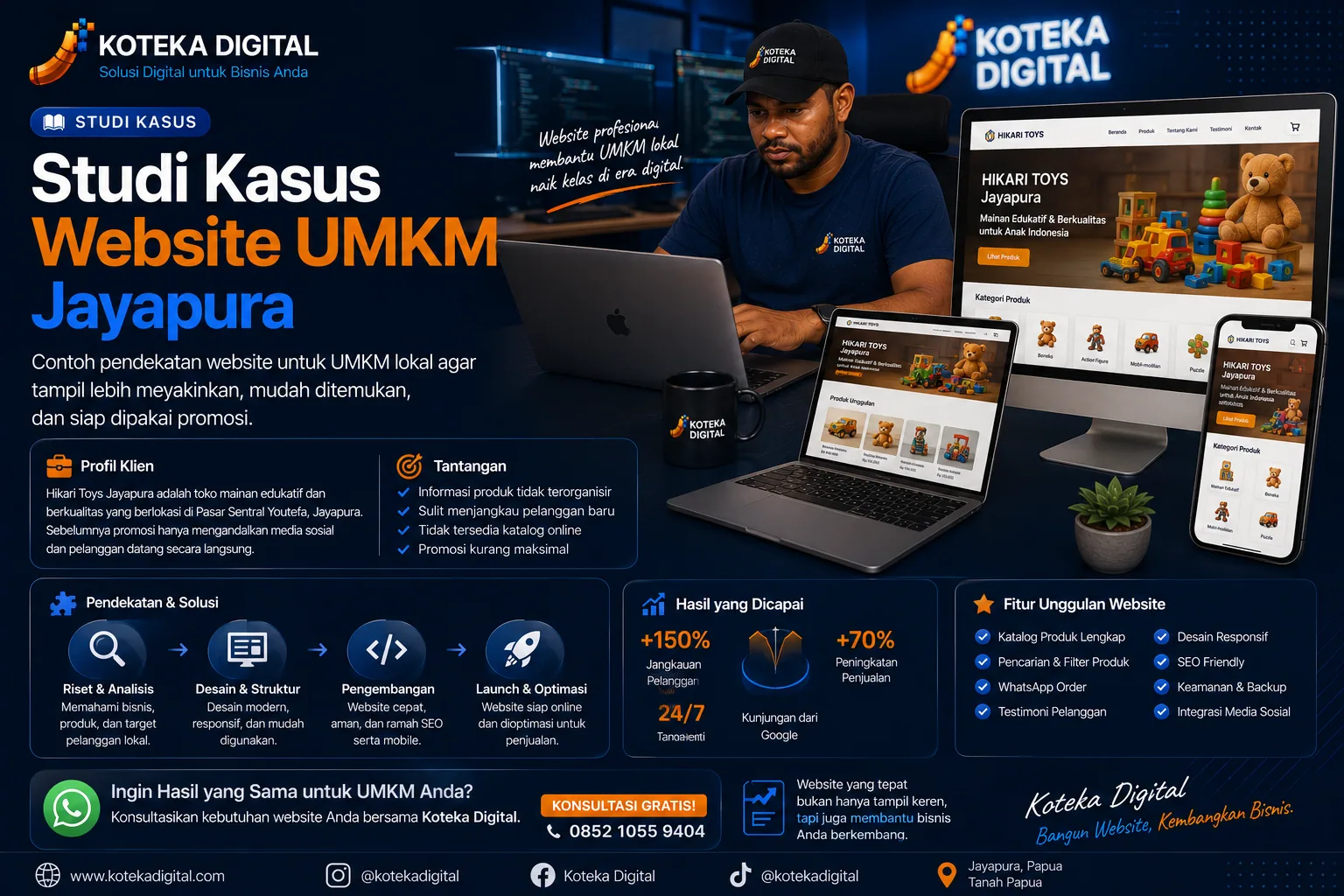 Studi kasus website UMKM Papua oleh Koteka Digital