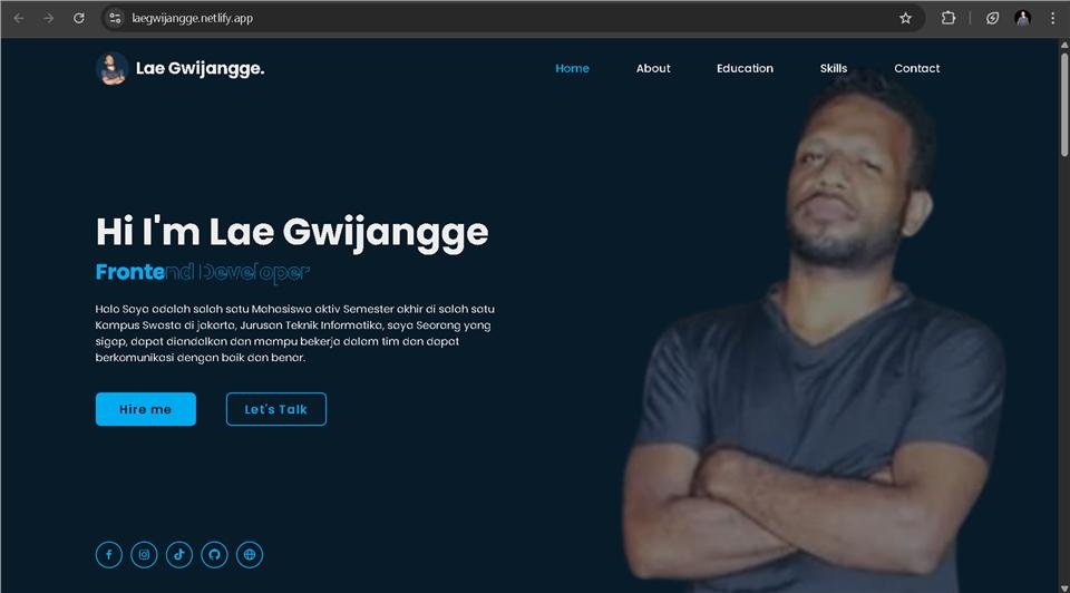 Portofolio website personal branding Jayapura karya Koteka Digital